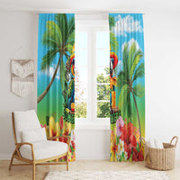 Always 5 O'clock Window Curtain Hawaiian Tropical Parrot LT9 - Polynesian Pride