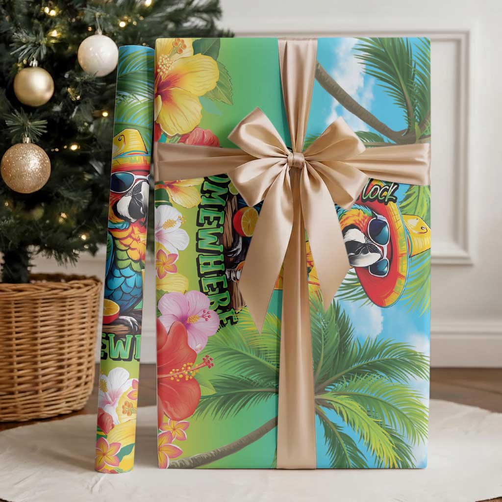 Always 5 O'clock Wrapping Paper Hawaiian Tropical Parrot - Polynesian Pride