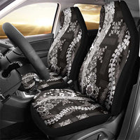 Hawaii Puakenikeni and Maile Lei Car Seat Cover Black Japanese Wave Style - Polynesian Pride