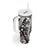 Hawaii Puakenikeni and Maile Lei Tumbler With Handle Black Japanese Wave Style - Polynesian Pride