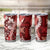 Hawaii Puakenikeni and Maile Lei Tumbler Cup Red Japanese Wave Style - Polynesian Pride