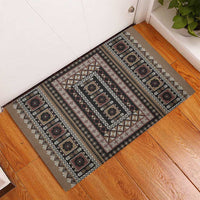 Bula Fiji Rubber Doormat Vintage Fijian Tribal Tapa Pattern - Polynesian Pride