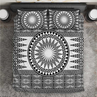 All White Tonga Malo e lelei Bedding Set Vintage Ngatu Tribal Pattern LT9 White - Polynesian Pride