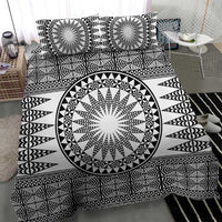 All White Tonga Malo e lelei Bedding Set Vintage Ngatu Tribal Pattern LT9 - Polynesian Pride