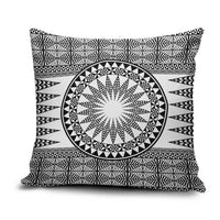 All White Tonga Malo e lelei Pillow Cover Vintage Ngatu Tribal Pattern LT9 White - Polynesian Pride