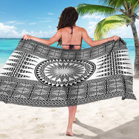All White Tonga Malo e lelei Sarong Vintage Ngatu Tribal Pattern LT9 - Polynesian Pride