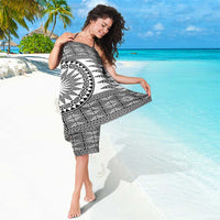 All White Tonga Malo e lelei Sarong Vintage Ngatu Tribal Pattern LT9 - Polynesian Pride
