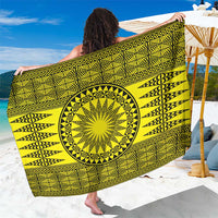 All Yellow Tonga Malo e lelei Sarong Vintage Ngatu Tribal Pattern LT9 One Size 44 x 66 inches Yellow - Polynesian Pride