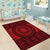 All Red Tonga Malo e lelei Area Rug Vintage Ngatu Tribal Pattern - Polynesian Pride