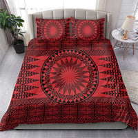 All Red Tonga Malo e lelei Bedding Set Vintage Ngatu Tribal Pattern LT9 - Polynesian Pride