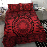 All Red Tonga Malo e lelei Bedding Set Vintage Ngatu Tribal Pattern LT9 - Polynesian Pride