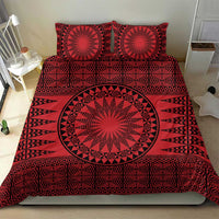 All Red Tonga Malo e lelei Bedding Set Vintage Ngatu Tribal Pattern LT9 - Polynesian Pride