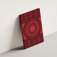All Red Tonga Malo e lelei Canvas Wall Art Vintage Ngatu Tribal Pattern - Polynesian Pride
