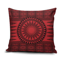 All Red Tonga Malo e lelei Pillow Cover Vintage Ngatu Tribal Pattern LT9 Red - Polynesian Pride