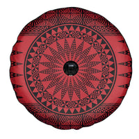 All Red Tonga Malo e lelei Spare Tire Cover Vintage Ngatu Tribal Pattern LT9 - Polynesian Pride