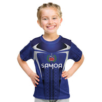 2026 Rugby Nations Series Custom Manu Samoa Kid T Shirt LT9 Blue - Polynesian Pride
