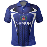 2026 Rugby Nations Series Custom Manu Samoa Polo Shirt LT9 Blue - Polynesian Pride