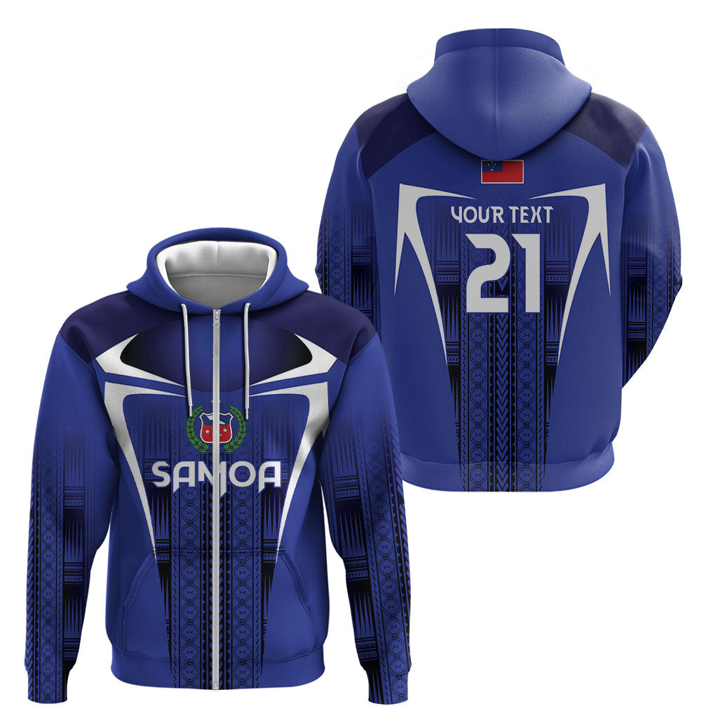 2026 Rugby Nations Series Custom Manu Samoa Zip Hoodie LT9 - Polynesian Pride