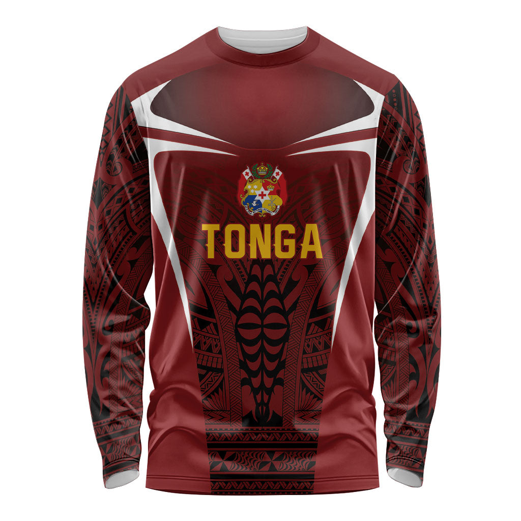 2026 Rugby Nations Series Custom Tonga Ikale Tahi Long Sleeve Shirt LT9 Unisex Red - Polynesian Pride