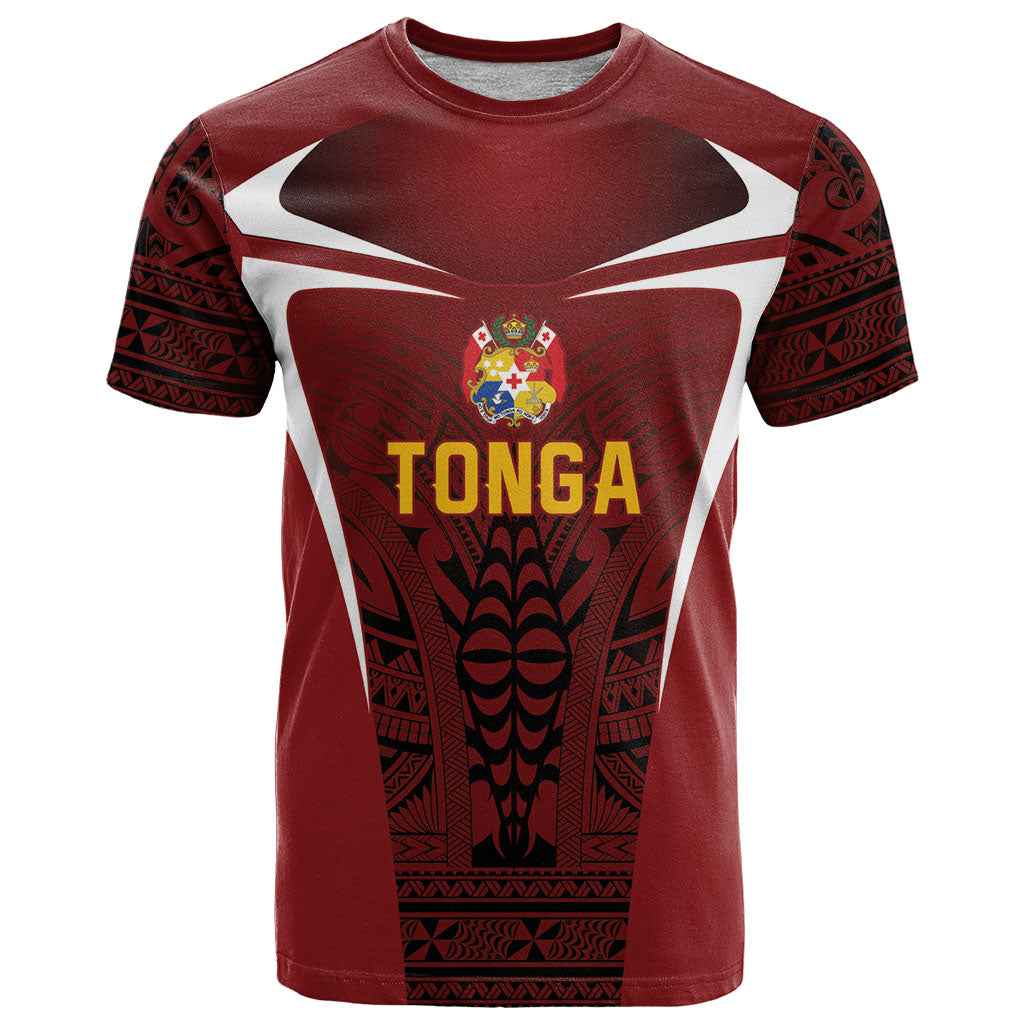 2026 Rugby Nations Series Custom Tonga Ikale Tahi T Shirt LT9 Red - Polynesian Pride