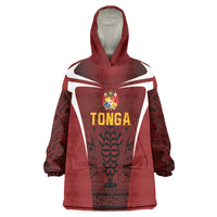 2026 Rugby Nations Series Custom Tonga Ikale Tahi Wearable Blanket Hoodie LT9 One Size Red - Polynesian Pride