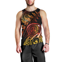 New Zealand Men Tank Top Aotearoa Wisdom Face Maori Fern Tattoo Arty LT9 - Polynesian Pride