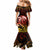 New Zealand Mermaid Dress Aotearoa Wisdom Face Maori Fern Tattoo Arty LT9 - Polynesian Pride