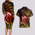 New Zealand Couples Matching Long Sleeve Bodycon Dress and Hawaiian Shirt Aotearoa Hei-Tiki Maori Fern Tattoo Arty LT9 - Polynesian Pride