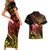 New Zealand Couples Matching Short Sleeve Bodycon Dress and Hawaiian Shirt Aotearoa Hei-Tiki Maori Fern Tattoo Arty LT9 - Polynesian Pride