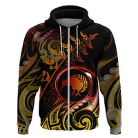 New Zealand Hoodie Aotearoa Kiwi Bird Maori Fern Tattoo Arty LT9 - Polynesian Pride