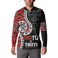 Honour The Treaty New Zealand Button Sweatshirt Toitu Te Tiriti Ake!Ake!Ake! LT9 - Polynesian Pride