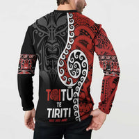 Honour The Treaty New Zealand Button Sweatshirt Toitu Te Tiriti Ake!Ake!Ake! LT9 - Polynesian Pride