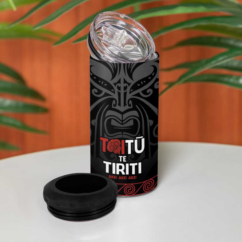 Honour The Treaty New Zealand 4 in 1 Can Cooler Tumbler Toitu Te Tiriti Ake!Ake!Ake!