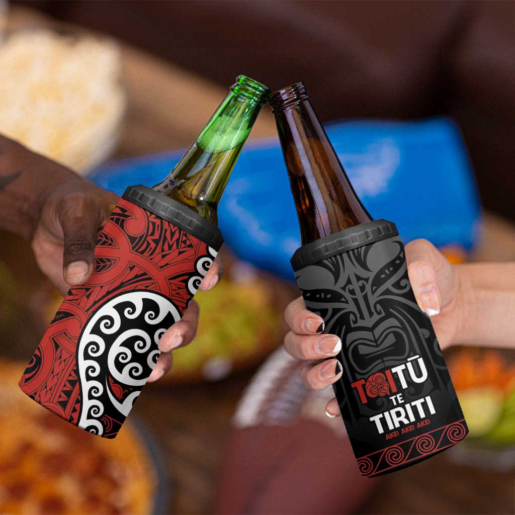 Honour The Treaty New Zealand 4 in 1 Can Cooler Tumbler Toitu Te Tiriti Ake!Ake!Ake!