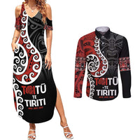 Honour The Treaty New Zealand Couples Matching Summer Maxi Dress and Long Sleeve Button Shirt Toitu Te Tiriti Ake!Ake!Ake!