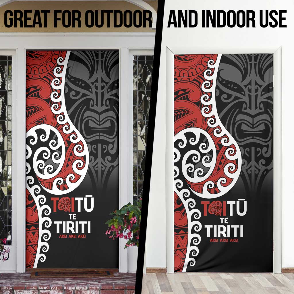 Honour The Treaty New Zealand Door Cover Toitu Te Tiriti Ake Ake Ake - Polynesian Pride