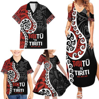 Honour The Treaty New Zealand Family Matching Summer Maxi Dress and Hawaiian Shirt Toitu Te Tiriti Ake!Ake!Ake! LT9 - Polynesian Pride