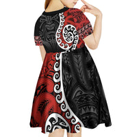 Honour The Treaty New Zealand Kid Short Sleeve Dress Toitu Te Tiriti Ake!Ake!Ake!