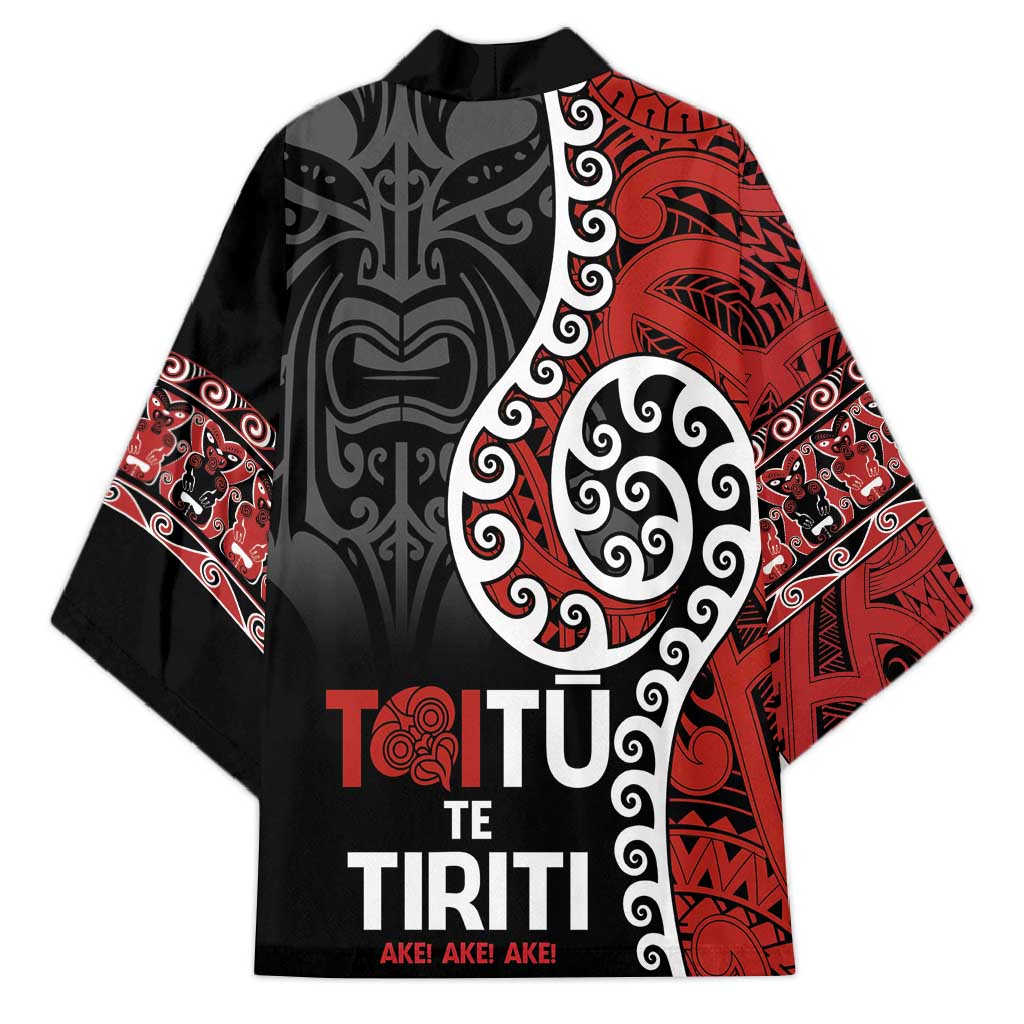 Honour The Treaty New Zealand Kimono Toitu Te Tiriti Ake Ake Ake - Polynesian Pride