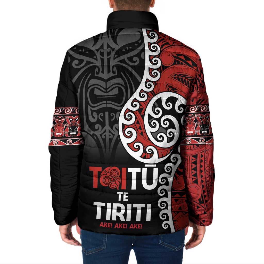 Honour The Treaty New Zealand Padded Jacket Toitu Te Tiriti Ake Ake Ake LT9 - Polynesian Pride