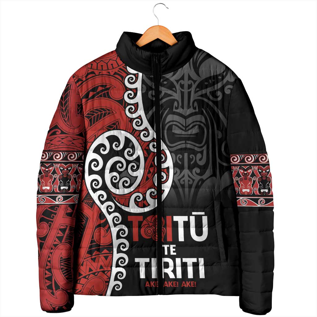 Honour The Treaty New Zealand Padded Jacket Toitu Te Tiriti Ake Ake Ake LT9 - Polynesian Pride