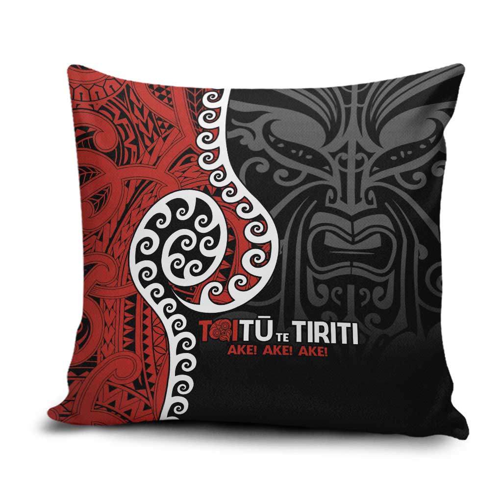 Honour The Treaty New Zealand Pillow Cover Toitu Te Tiriti Ake Ake Ake - Polynesian Pride