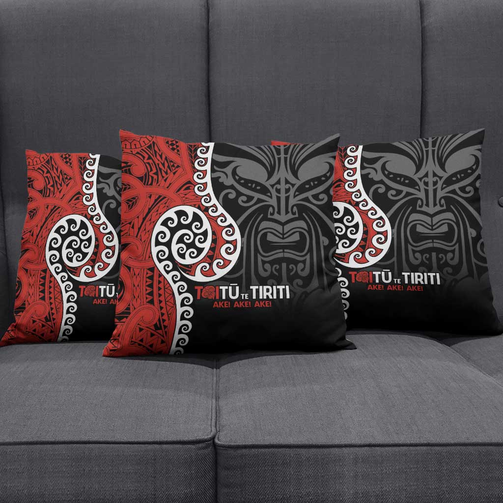Honour The Treaty New Zealand Pillow Cover Toitu Te Tiriti Ake Ake Ake - Polynesian Pride