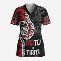 Honour The Treaty New Zealand Scrub Top Toitu Te Tiriti Ake Ake Ake - Polynesian Pride