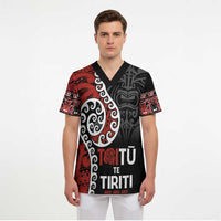 Honour The Treaty New Zealand Scrub Top Toitu Te Tiriti Ake Ake Ake - Polynesian Pride