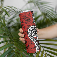 Honour The Treaty New Zealand Skinny Tumbler Toitu Te Tiriti Ake!Ake!Ake!