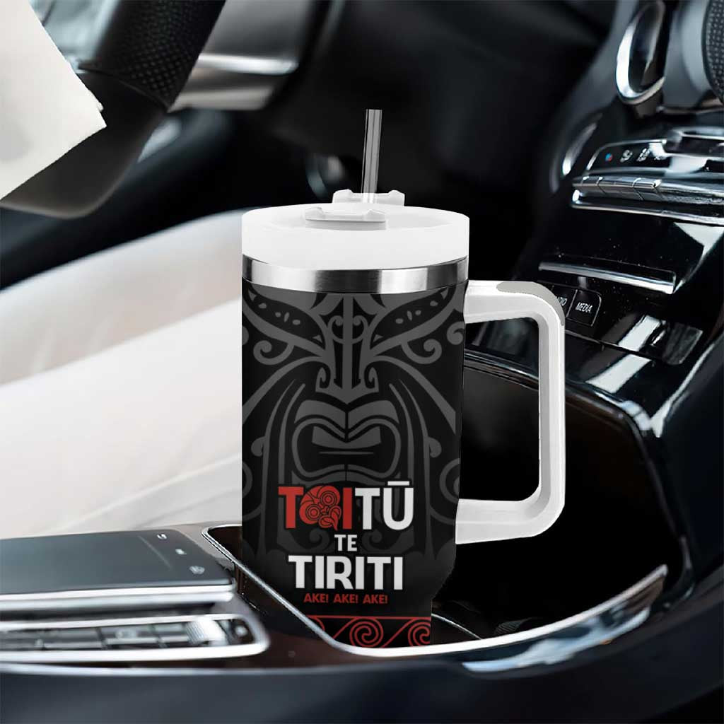 Honour The Treaty New Zealand Tumbler With Handle Toitu Te Tiriti Ake!Ake!Ake! LT9 - Polynesian Pride