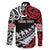 Honour The Treaty New Zealand Personalised Family Matching Off The Shoulder Long Sleeve Dress and Hawaiian Shirt Toitu Te Tiriti Half Fern with Haka dance