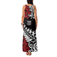 Honour The Treaty New Zealand Personalised Family Matching Tank Maxi Dress and Hawaiian Shirt Toitu Te Tiriti Half Fern with Haka dance LT9 - Polynesian Pride