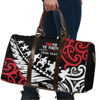 Honour The Treaty New Zealand Personalised Travel Bag Toitu Te Tiriti Half Fern Haka Dance - Polynesian Pride